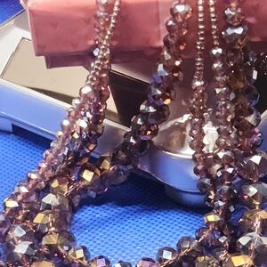 Glamorous Multi-Strand Swarovski Crystals Beaded Necklace 30" 32" 34"
